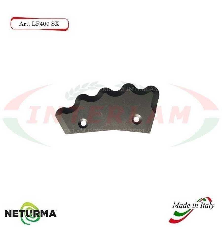G2-#LF409SX  Knives for UNIFEED trailers and SILAGE wagons TOOTHED - ►║◄ 5 mm -  Weight Kg 0,40 - Comp.  PAGLIARI - Italy