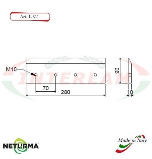 L311 - Lame per TRINCIA PAGLIA - comp. WOLAG - (4 Pz.)