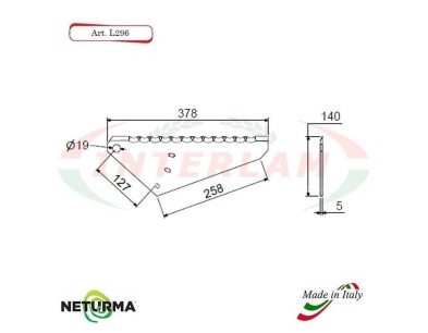 L296 - Lame per Carri Foraggeri  - comp. MARANGON (1 Pz.)