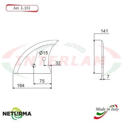 Lama per Carri UNIFEED L231 Liscia Ø141 - ALIECO - (5 Pz.)