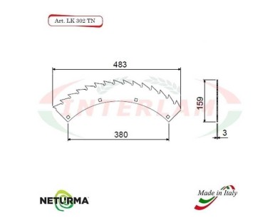 LK302 -KEMPER Forage and Corn Shredder Blades - NEW TYPE - 8 Pcs