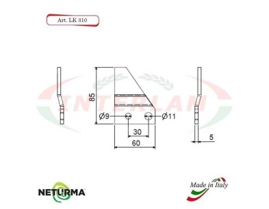 LK310 -KEMPER Forage and Corn Shredder Blades KEMPER - CLEANER - (8 Pcs.)