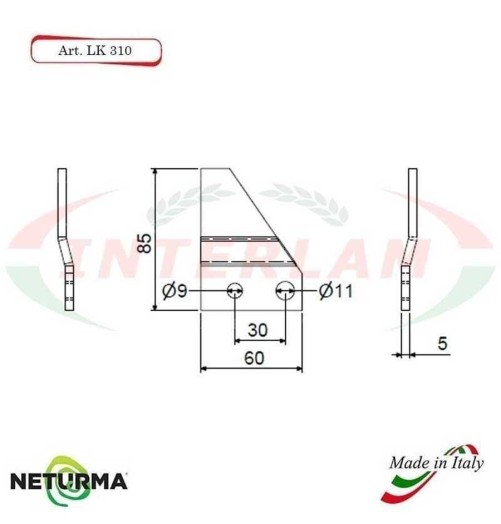 LK310 -KEMPER Forage and Corn Shredder Blades KEMPER - CLEANER - (8 Pcs.)