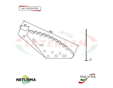LS3000DX - Lama per Carri UNIFEED  - (3 Pz.)