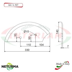 Knife for mixer wagons UNIFEED L327 Smooth- Ø140 - MARMIX - (2 Pcs.)